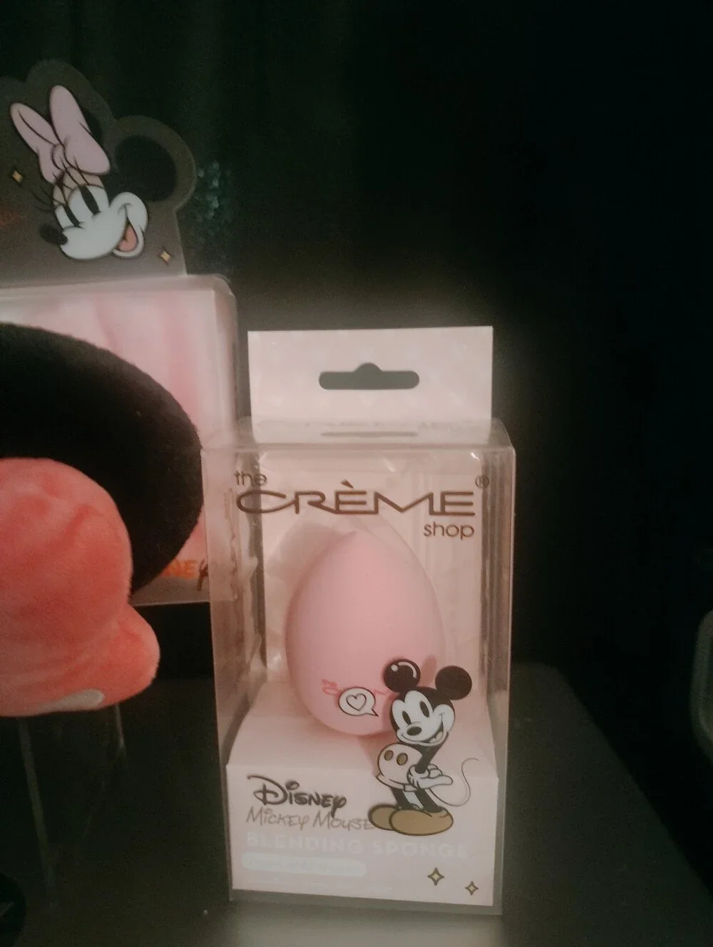 3 Pc Bundle Crème Shop Minnie Pink Bow Headband , Shower Cap & Sponge
